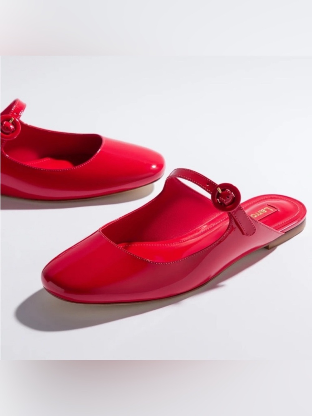 Red Patent Mary Jane Flats by Larroude - Women’s 7